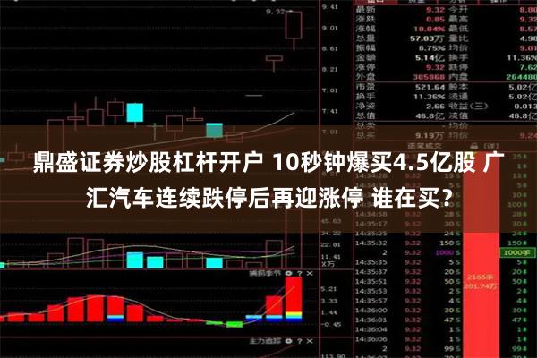 鼎盛证券炒股杠杆开户 10秒钟爆买4.5亿股 广汇汽车连续跌停后再迎涨停 谁在买？