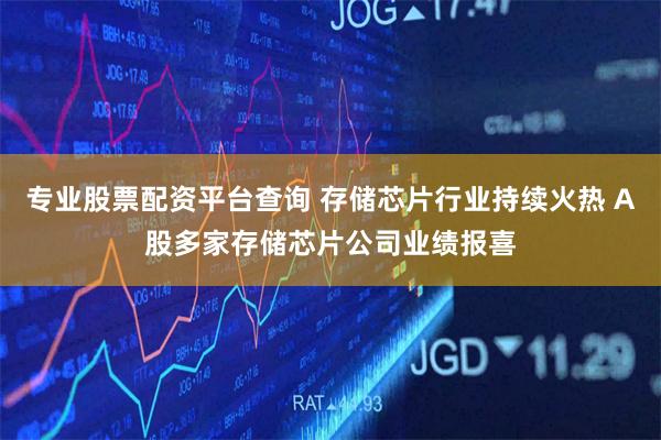 专业股票配资平台查询 存储芯片行业持续火热 A股多家存储芯片公司业绩报喜